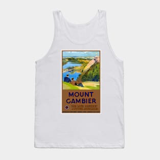 Vintage Travel Poster Mount Gambier Australia Tank Top